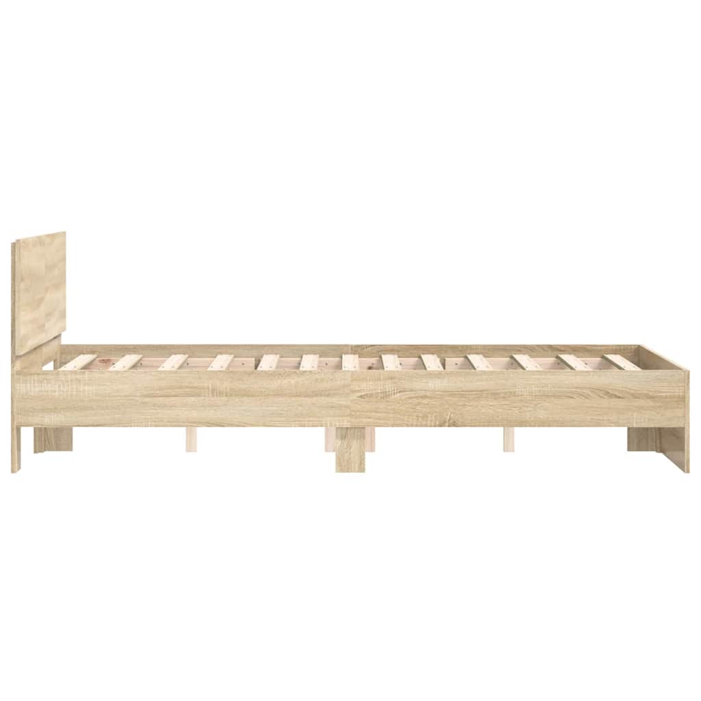 Bed Frame Wall-mounted Sonoma 137 x 190 cm Engineered Wood