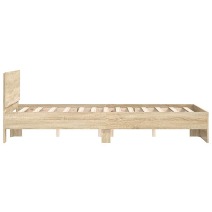Bed Frame Wall-mounted Sonoma 137 x 190 cm Engineered Wood