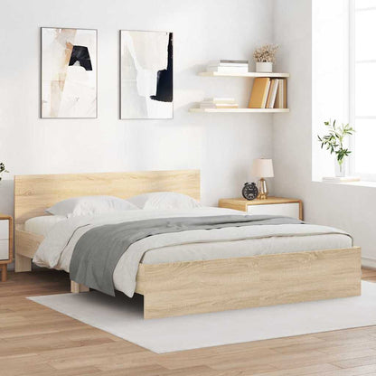 Bed Frame Wall-mounted Sonoma 152 x 203 cm Engineered Wood