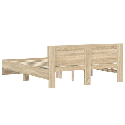Bed Frame Wall-mounted Sonoma 152 x 203 cm Engineered Wood