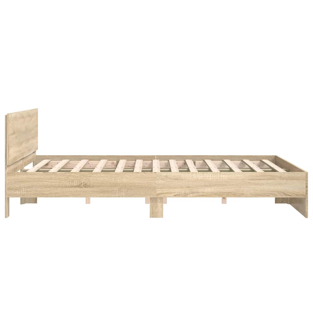 Bed Frame Wall-mounted Sonoma 193 x 203 cm Engineered Wood