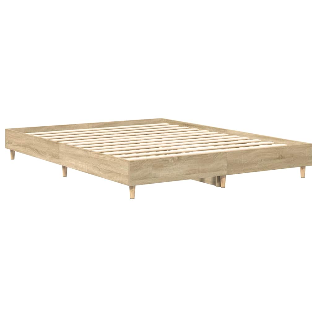 Bed Frame Sonoma 152 x 203 cm Engineered Wood