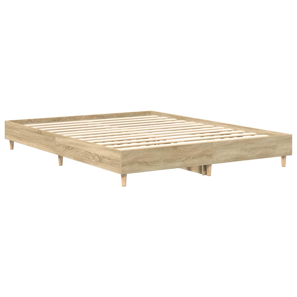 Bed Frame Sonoma 152 x 203 cm Engineered Wood