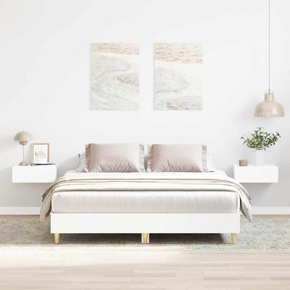 Bed Frame 2 pcs White 152 x 203 cm Engineered Wood