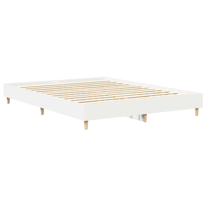 Bed Frame 2 pcs White 152 x 203 cm Engineered Wood
