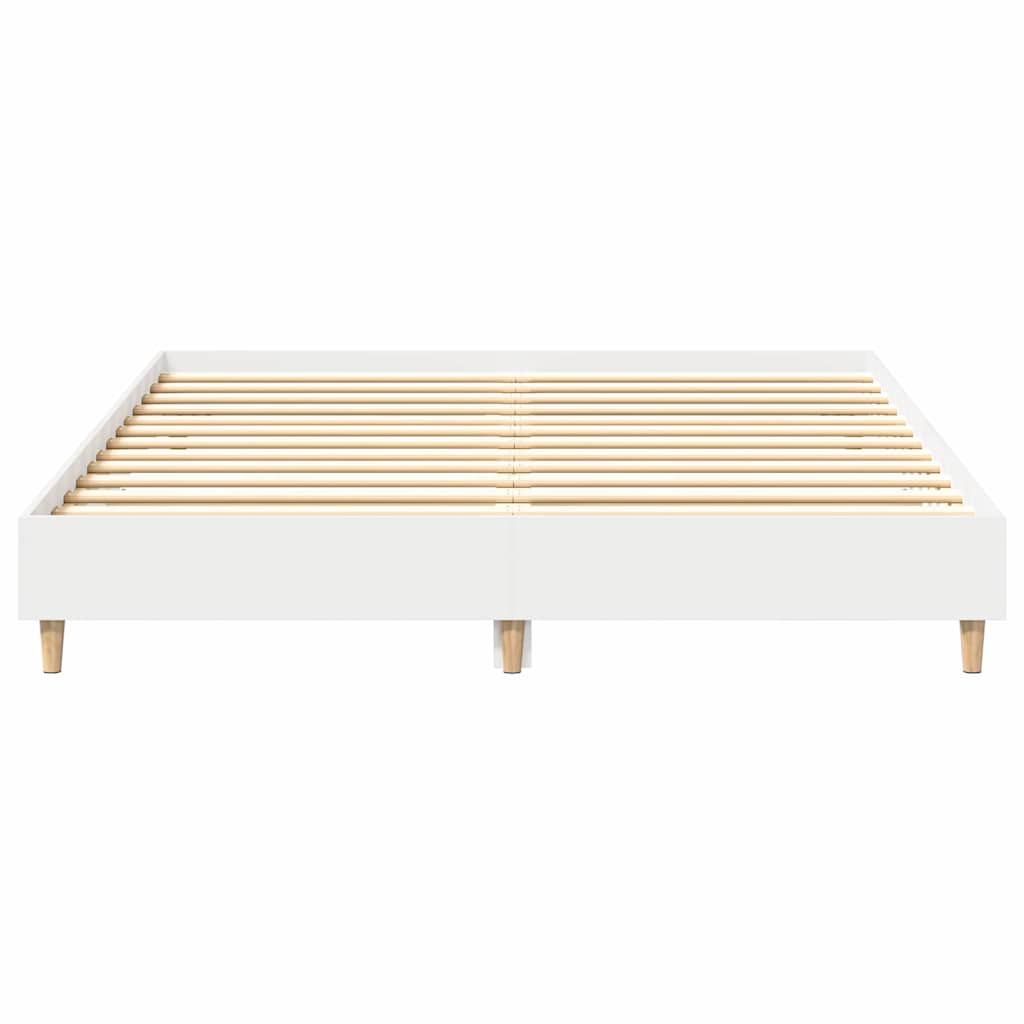 Bed Frame 2 pcs White 152 x 203 cm Engineered Wood