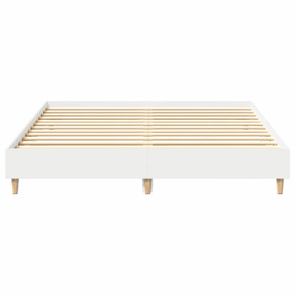 Bed Frame 2 pcs White 152 x 203 cm Engineered Wood