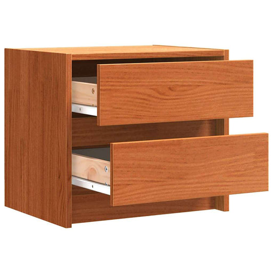 Bedside Tables Wax Brown 40 x 30.5 x 35.5 cm Pine Wood
