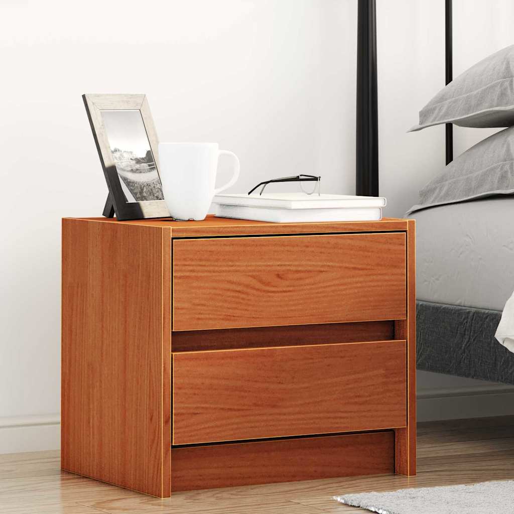Bedside Tables 2 pcs Wax Brown 40 x 30.5 x 35.5 cm Pine Wood