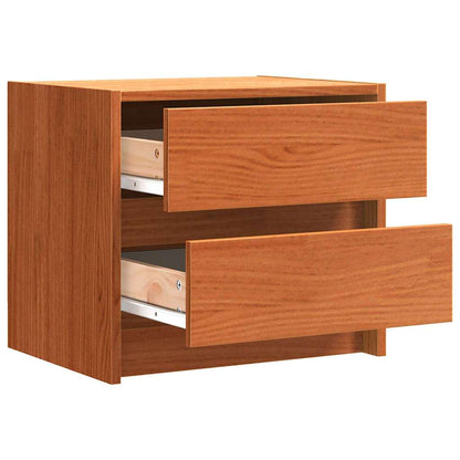 Bedside Tables 2 pcs Wax Brown 40 x 30.5 x 35.5 cm Pine Wood