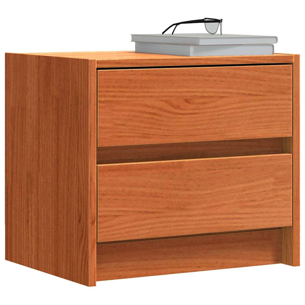 Bedside Tables 2 pcs Wax Brown 40 x 30.5 x 35.5 cm Pine Wood