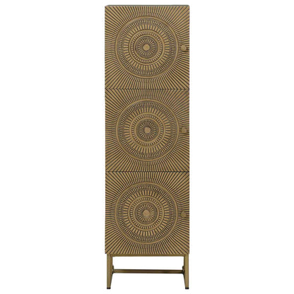 Highboard Brass 35 x 30 x 120 cm