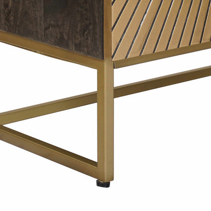Highboard Brass 53.5 x 30 x 95 cm