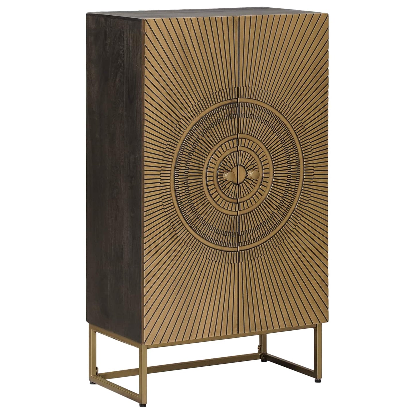 Highboard Brass 53.5 x 30 x 95 cm