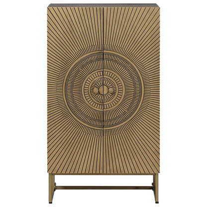 Highboard Brass 53.5 x 30 x 95 cm
