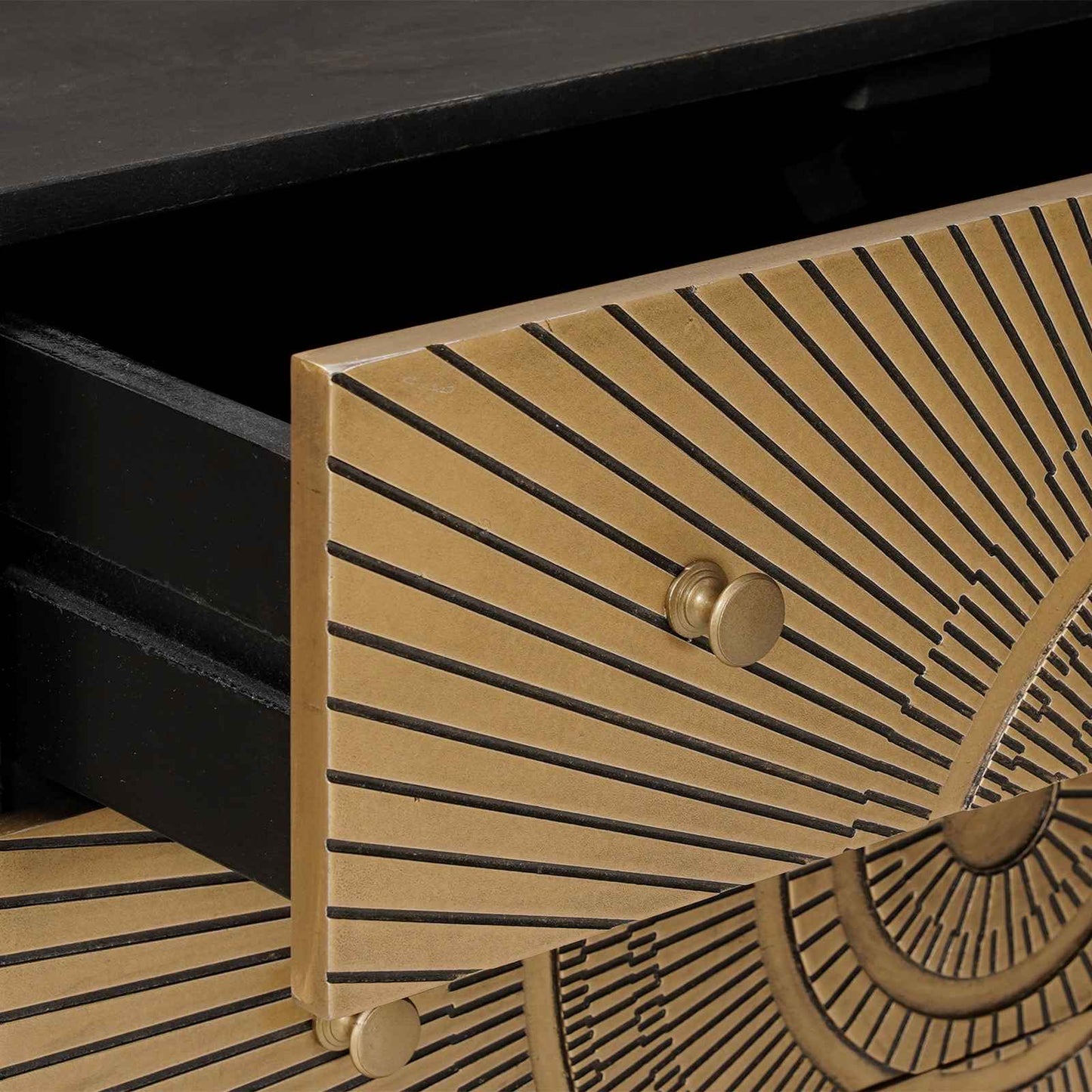Drawer Cabinet with Drawer Brass 75 x 30 x 65 cm