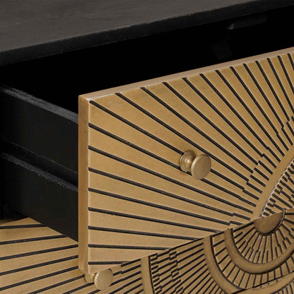 Drawer Cabinet with Drawer Brass 75 x 30 x 65 cm