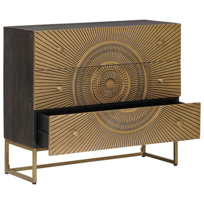 Drawer Cabinet with Drawer Brass 75 x 30 x 65 cm