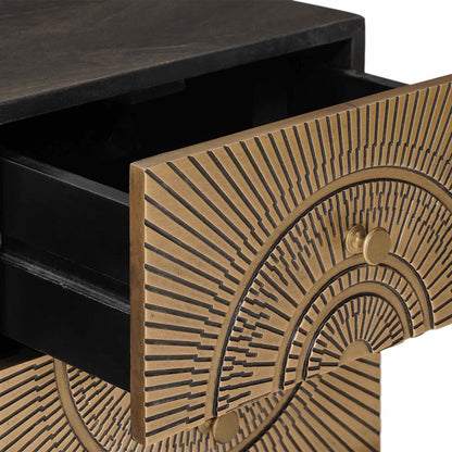 TV Cabinet with Drawer with Shelf Brass 105 x 30 x 50 cm