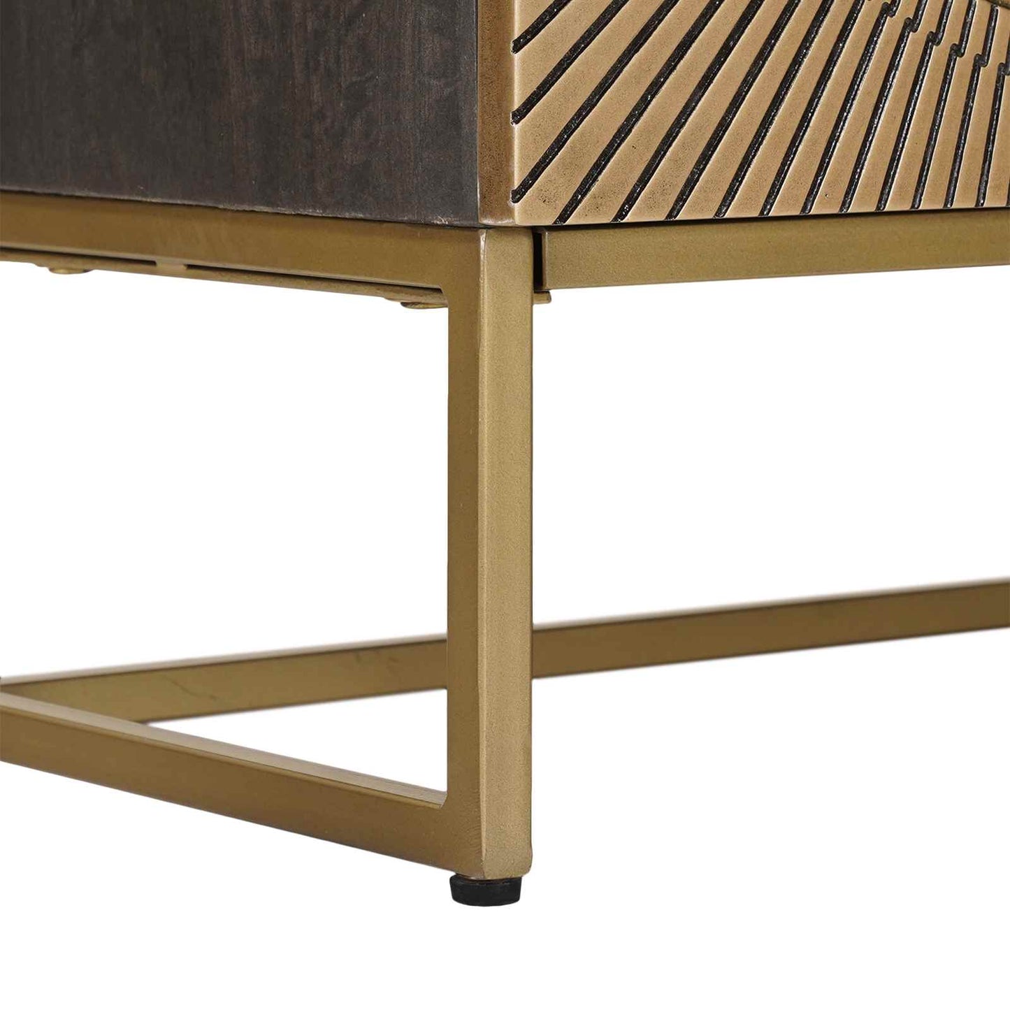 TV Cabinet with Drawer with Shelf Brass 105 x 30 x 50 cm