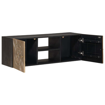 TV Cabinet with Shelf with Storage Brass 105 x 30 x 35 cm