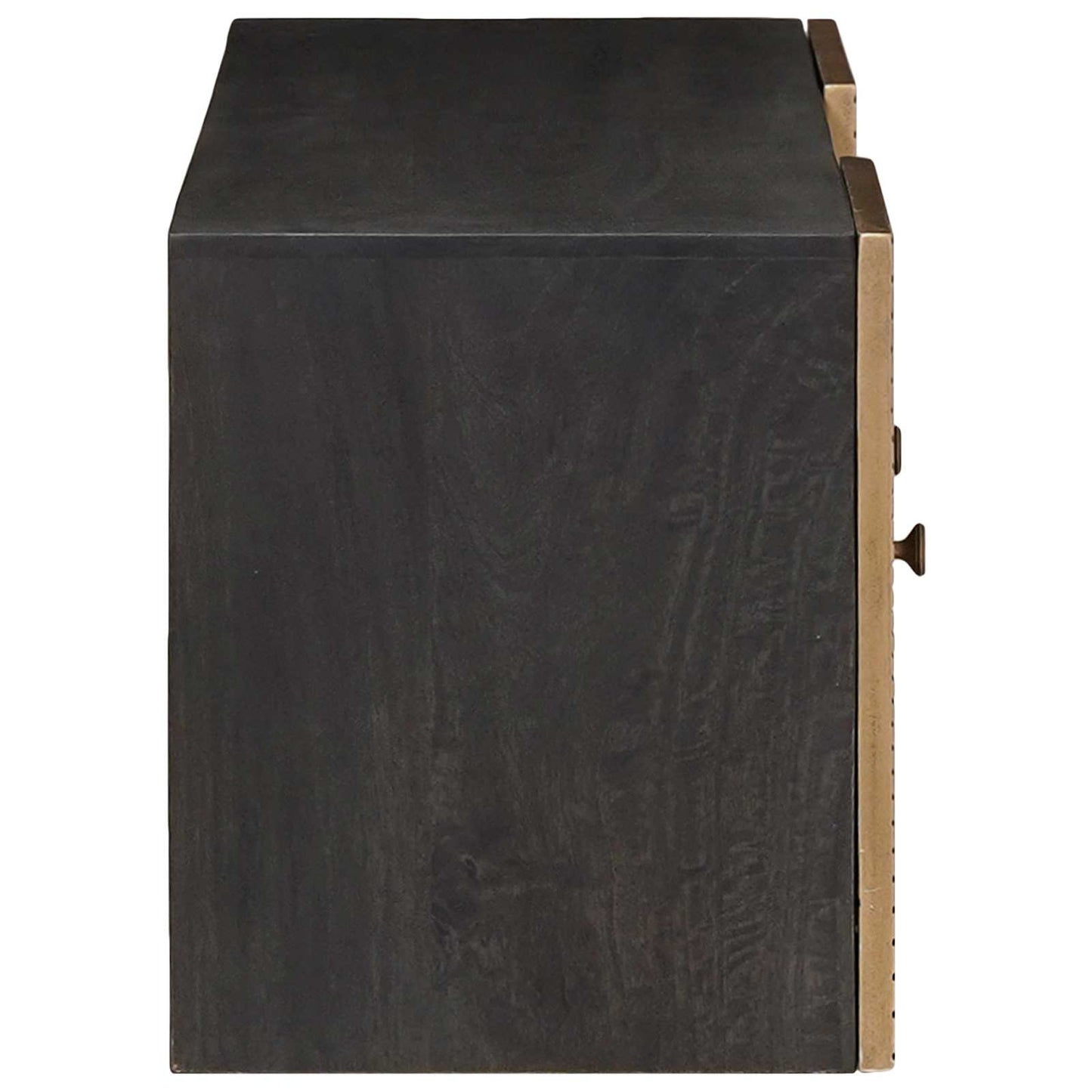 TV Cabinet with Shelf with Storage Brass 105 x 30 x 35 cm