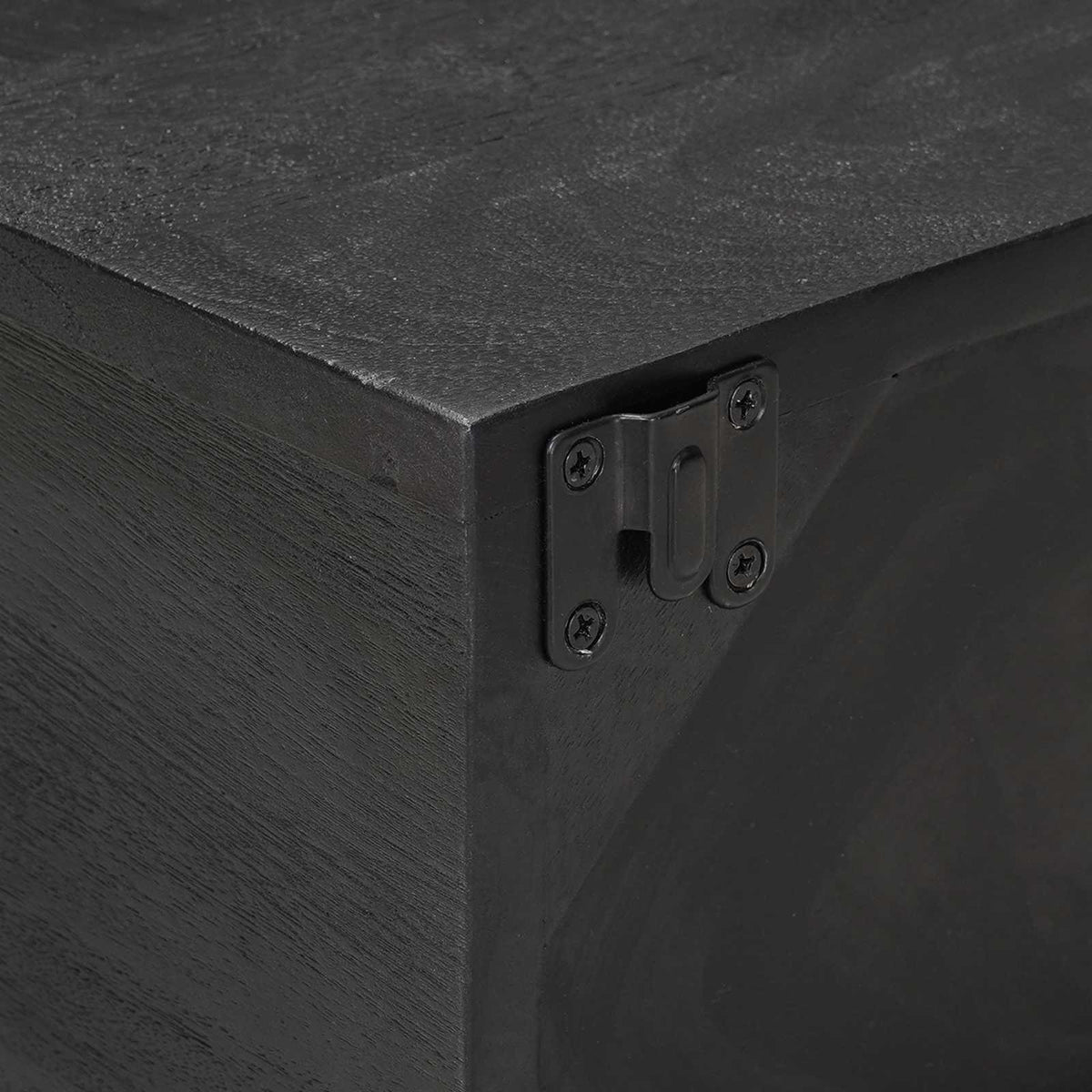 Handmade Bedside Cabinet Black 40 x 30 x 20 cm Solid Mango Wood