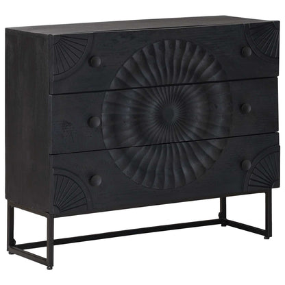 Drawer Cabinet with Drawer Black 75 x 30 x 65 cm