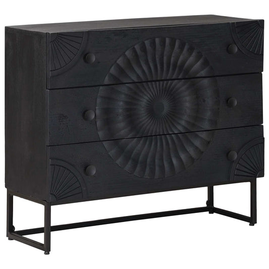 Drawer Cabinet Black 75 x 30 x 65 cm