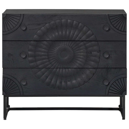 Drawer Cabinet with Drawer Black 75 x 30 x 65 cm