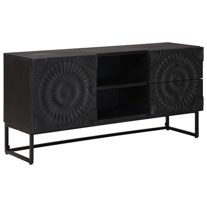TV Cabinet with Drawer with Shelf Black 105 x 30 x 54 cm