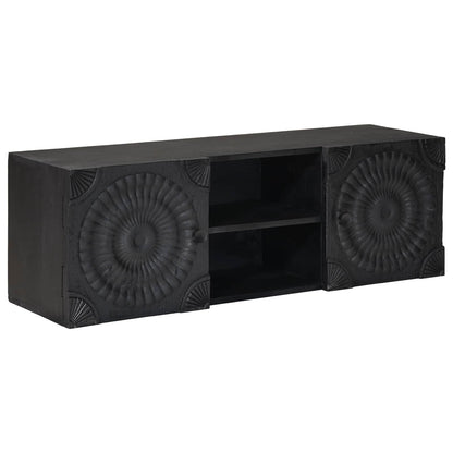 TV Cabinet with Shelf with Storage Black 105 x 30 x 35 cm