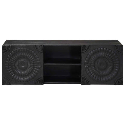 TV Cabinet with Shelf with Storage Black 105 x 30 x 35 cm