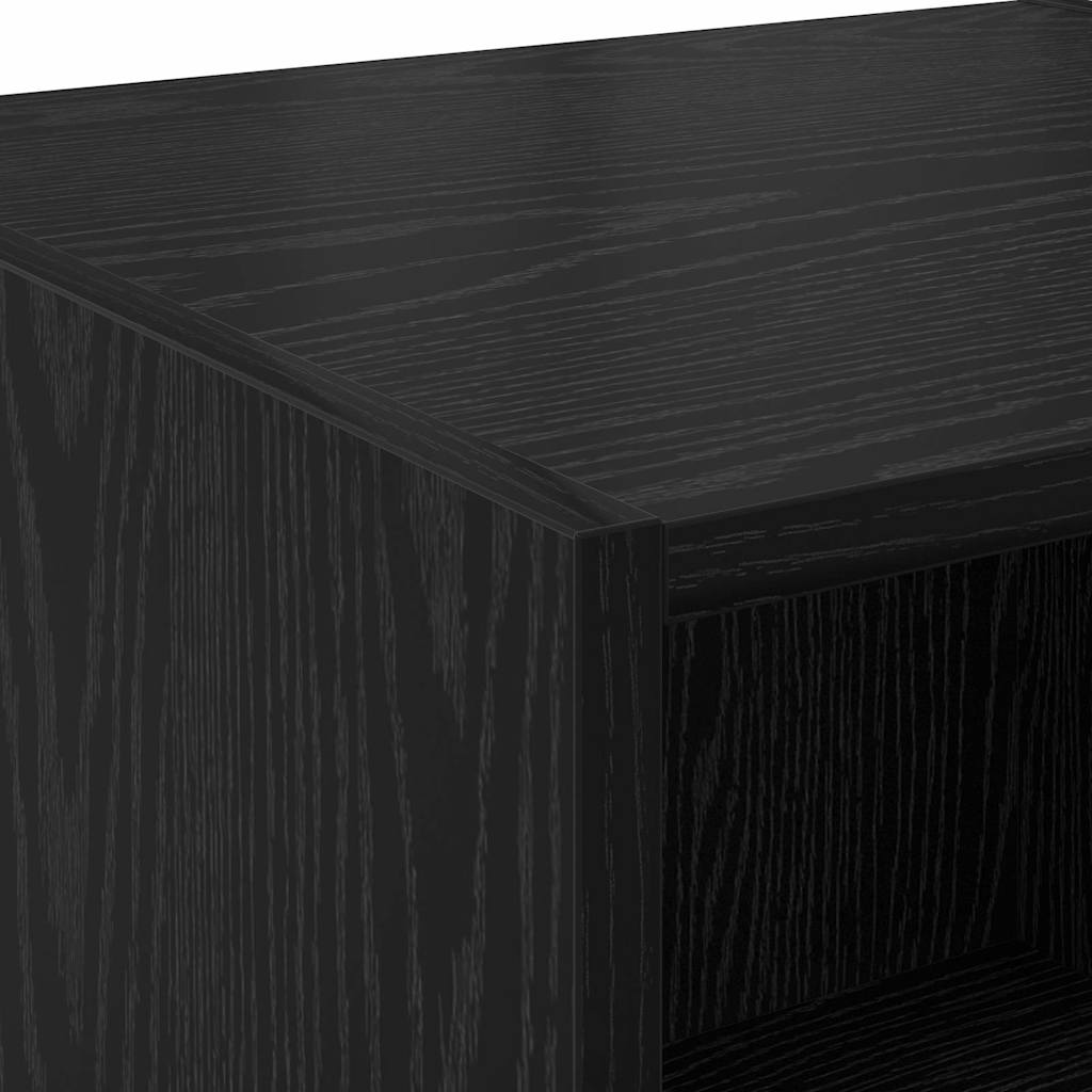 Highboard Black Oak 45 x 42.5 x 185 cm Engineered Wood