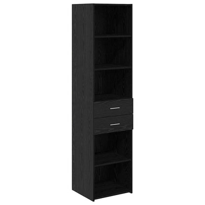Highboard Black Oak 45 x 42.5 x 185 cm Engineered Wood
