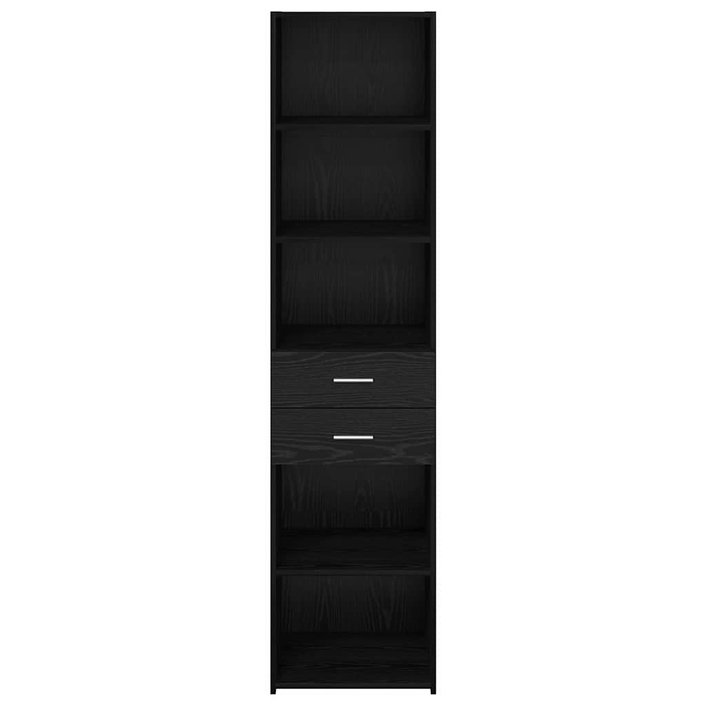 Highboard Black Oak 45 x 42.5 x 185 cm Engineered Wood