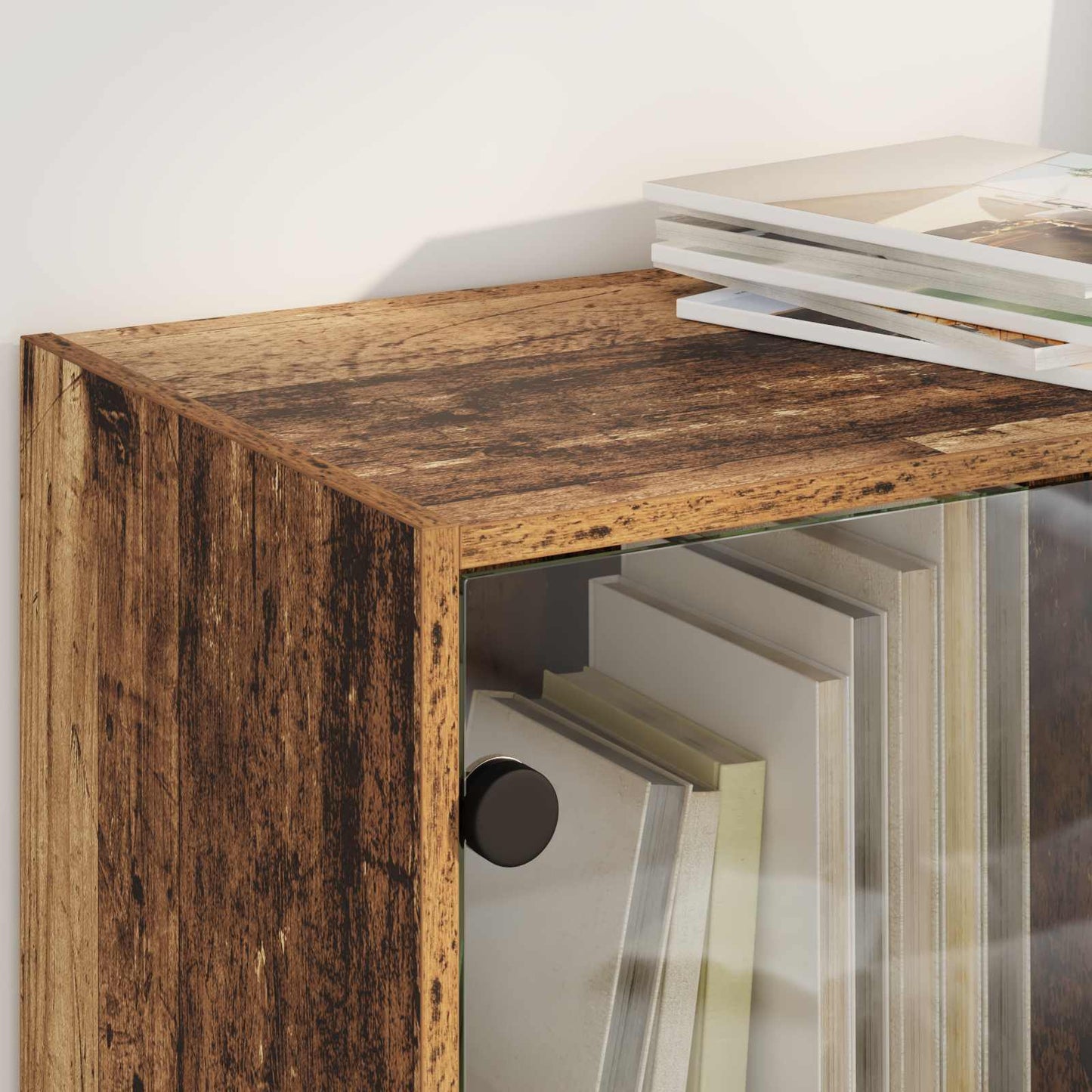 Highboard 2 pcs Old Wood 68 x 37 x 142 cm Engineered Wood
