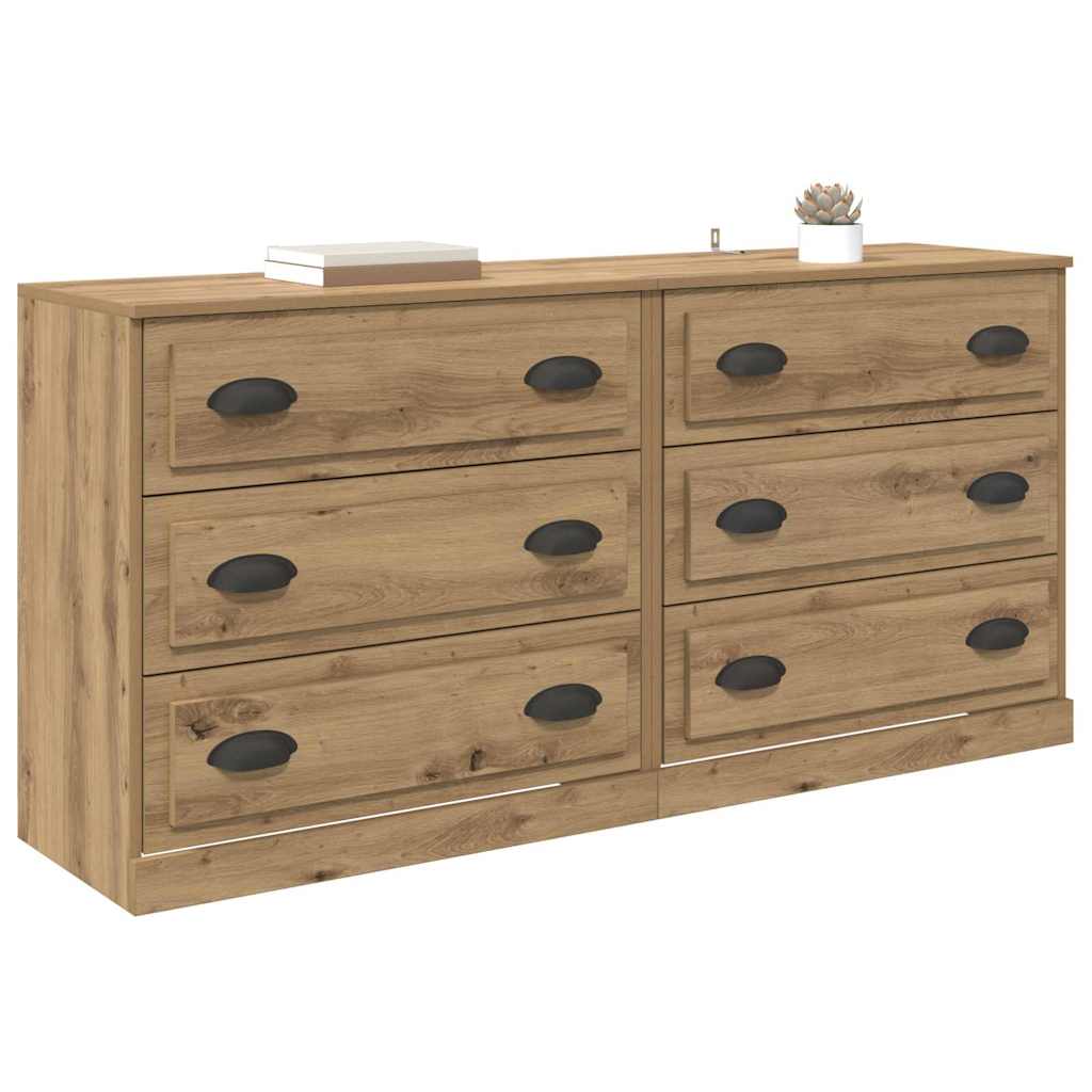 Sideboards 2 pcs Artisan Oak 70 x 35.5 x 67.5 cm