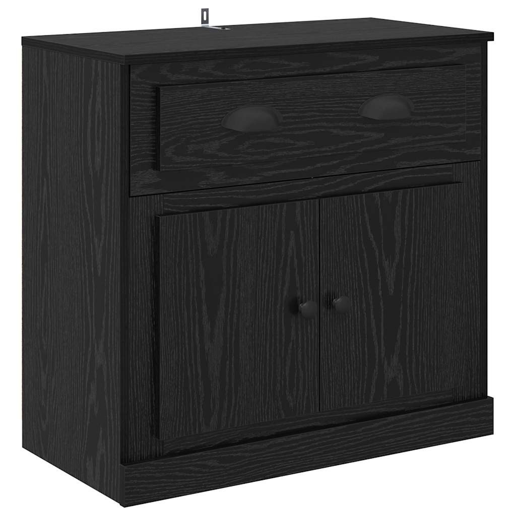 Sideboards 2 pcs Black Oak 70 x 35.5 x 67.5 cm Engineered Wood