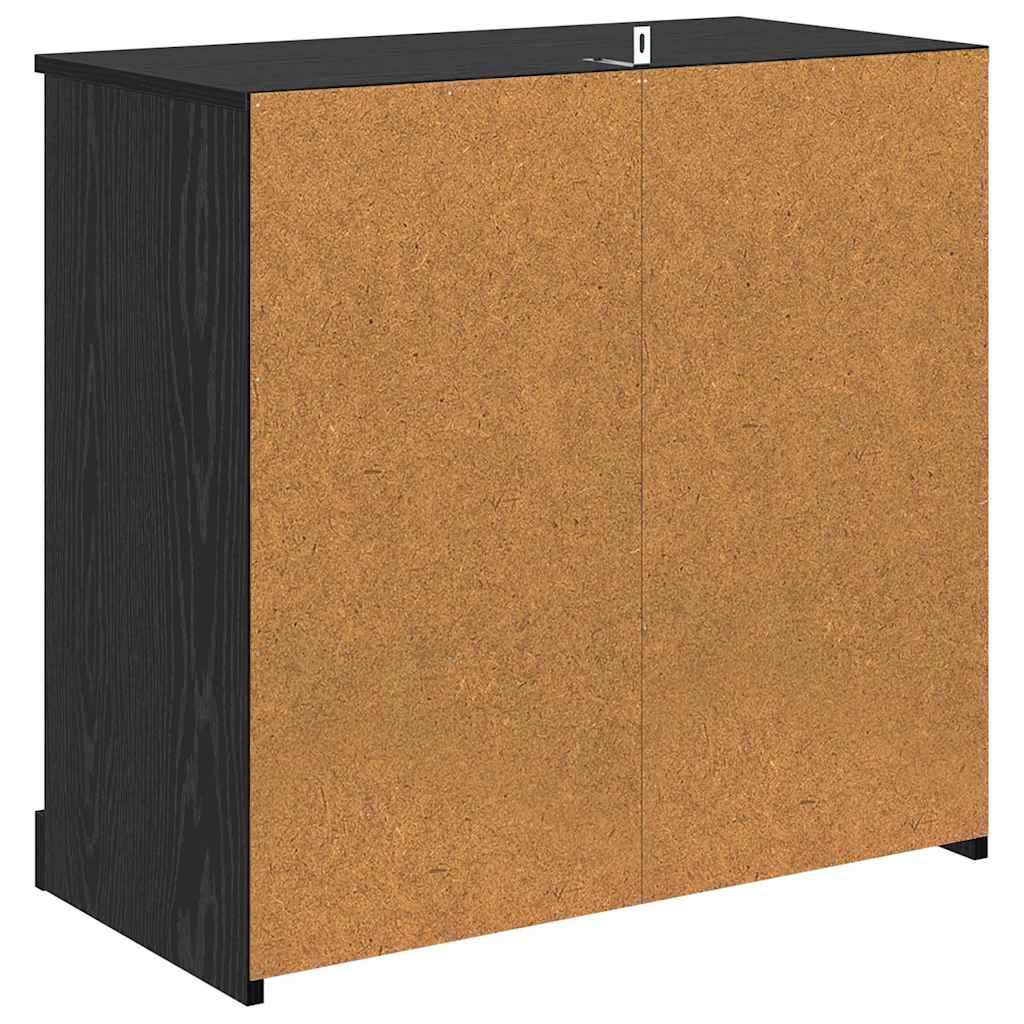 Sideboards 2 pcs Black Oak 70 x 35.5 x 67.5 cm Engineered Wood