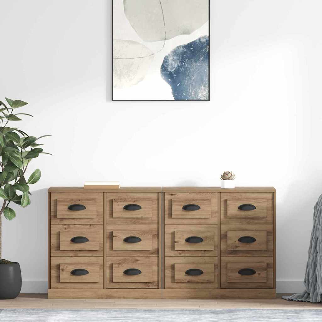 Sideboards 2 pcs Artisan Oak 70 x 35.5 x 67.5 cm