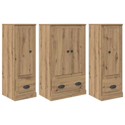 Highboard 3 pcs Artisan Oak 132 x 35.5 x 103.5 cm