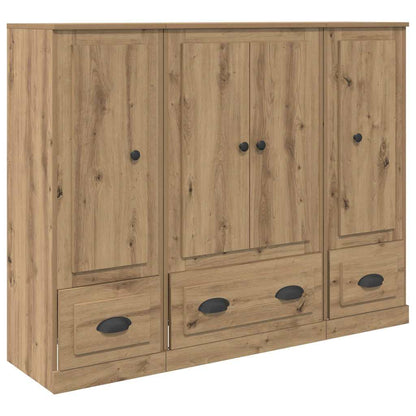 Highboard 3 pcs Artisan Oak 132 x 35.5 x 103.5 cm
