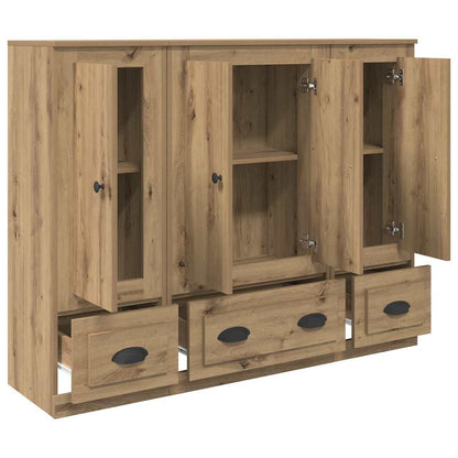 Highboard 3 pcs Artisan Oak 132 x 35.5 x 103.5 cm