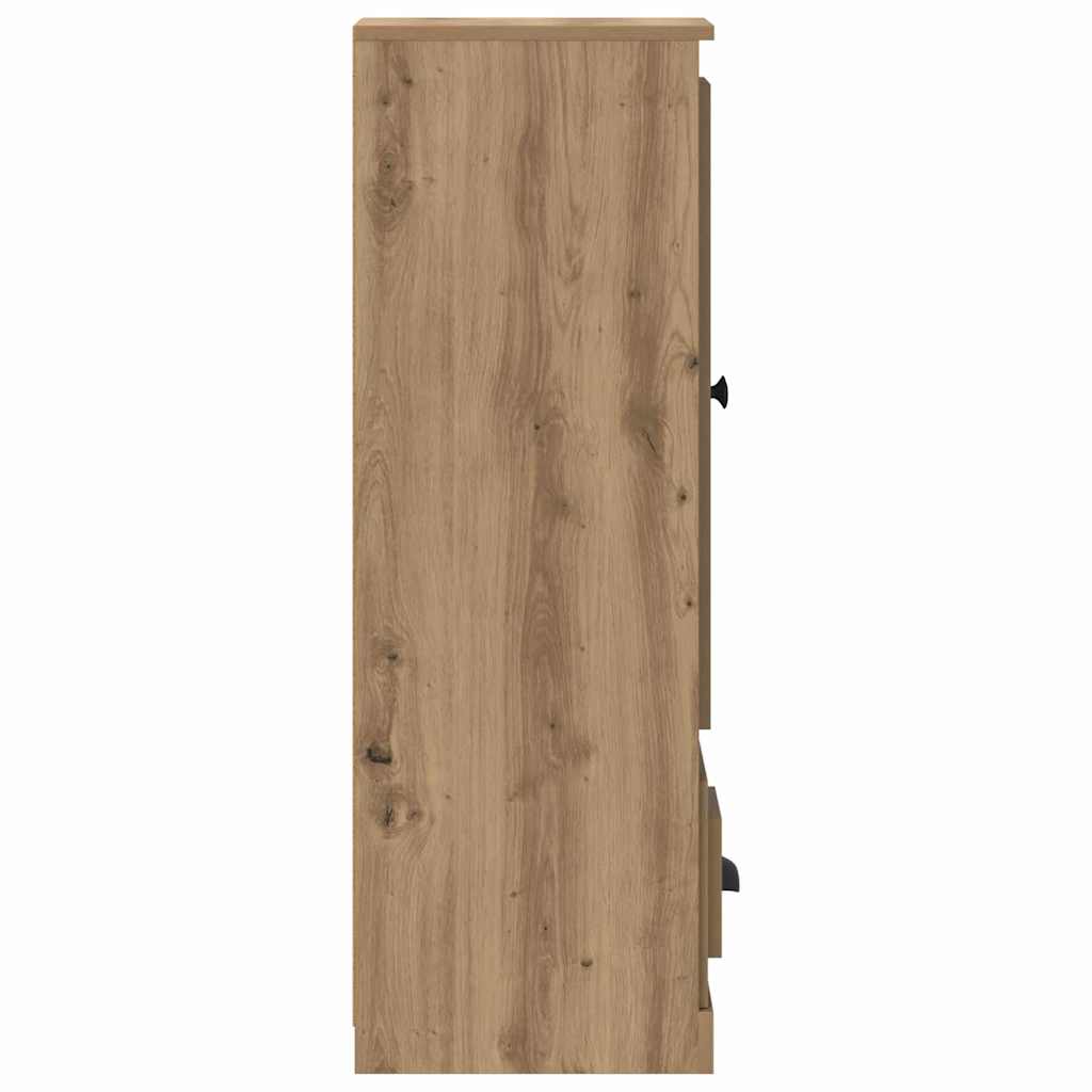 Highboard 3 pcs Artisan Oak 132 x 35.5 x 103.5 cm