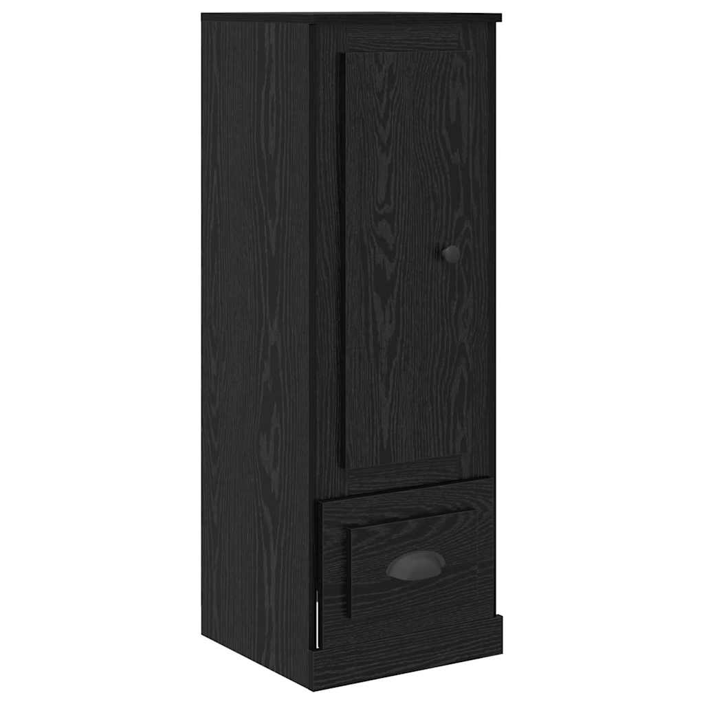 Highboard with Drawer 3 pcs Black Oak Engineered Wood