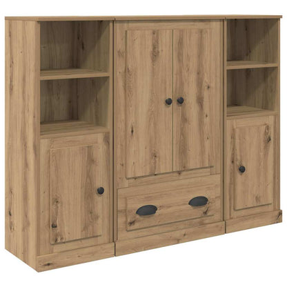 Highboard 3 pcs Artisan Oak 132 x 35.5 x 103.5 cm