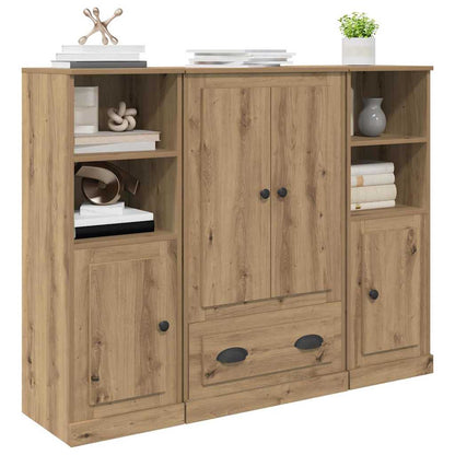 Highboard 3 pcs Artisan Oak 132 x 35.5 x 103.5 cm