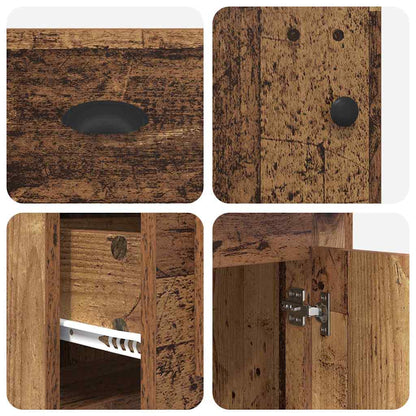Desk with Cabinet Old Wood Engineered Wood 154.5 x 50 x 75 cm