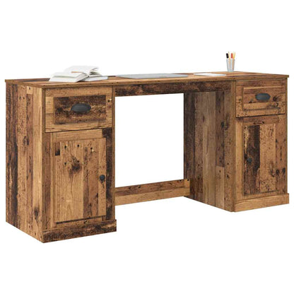 Desk with Cabinet Old Wood Engineered Wood 154.5 x 50 x 75 cm